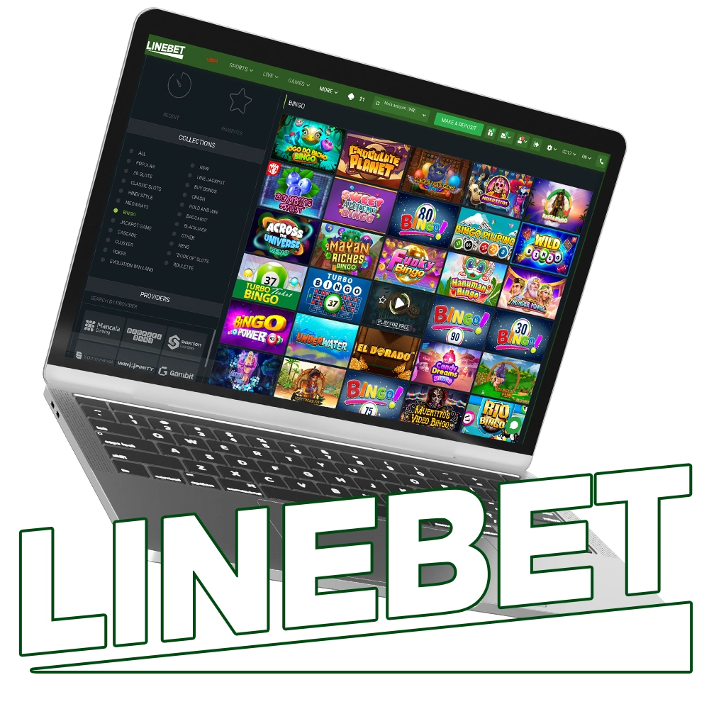 Linebet online bingo games interface on laptop and mobile, featuring live multiplayer bingo rooms