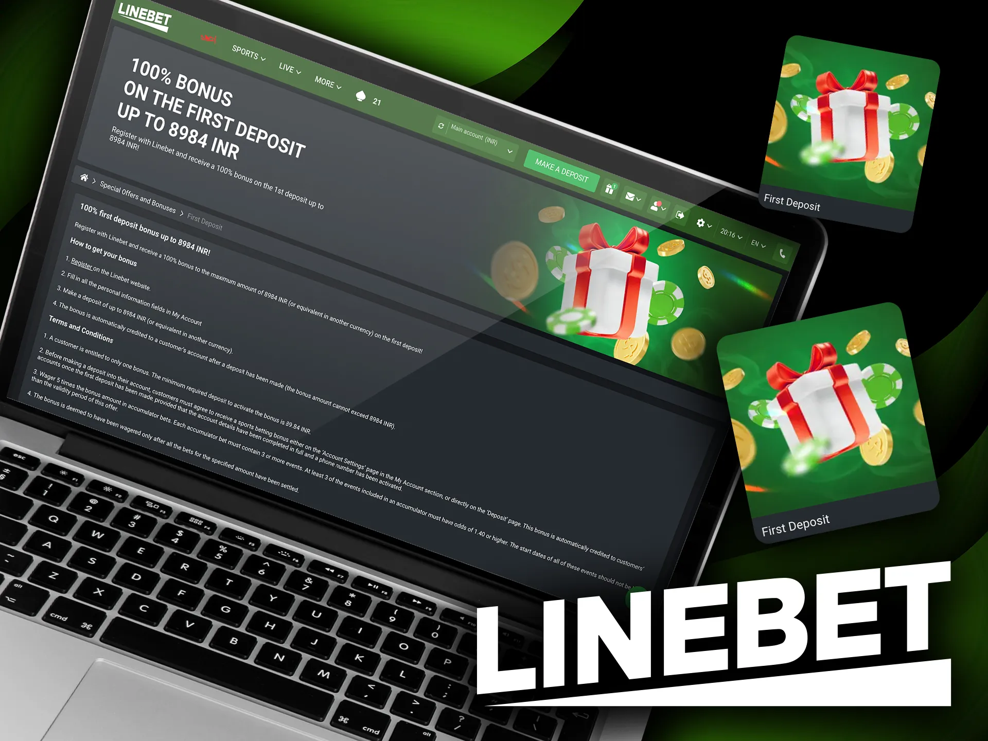 Linebet first deposit bonus offer double your initial deposit and start betting.