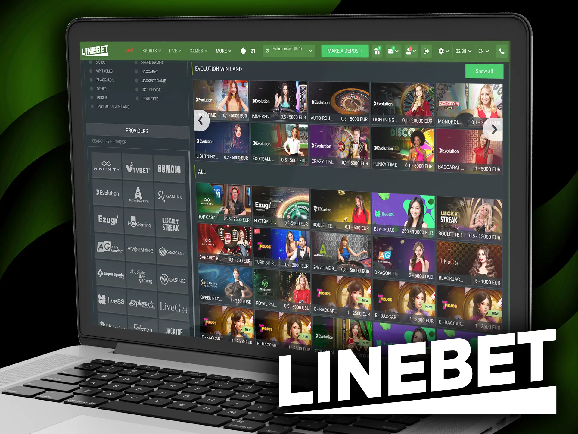 Explore a Wide Range of Games at Linebet.