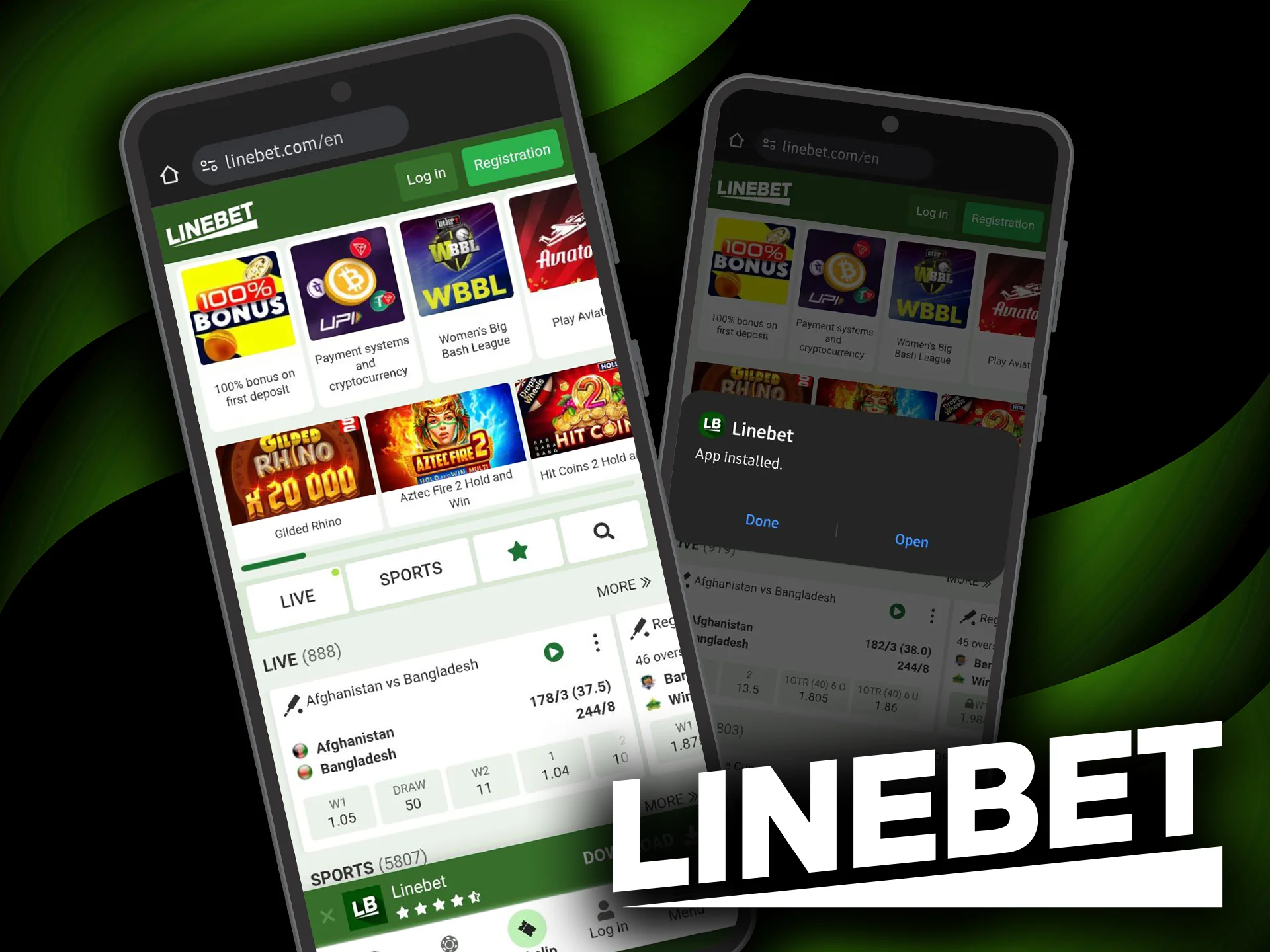 Download the Linebet app for Android and start betting.